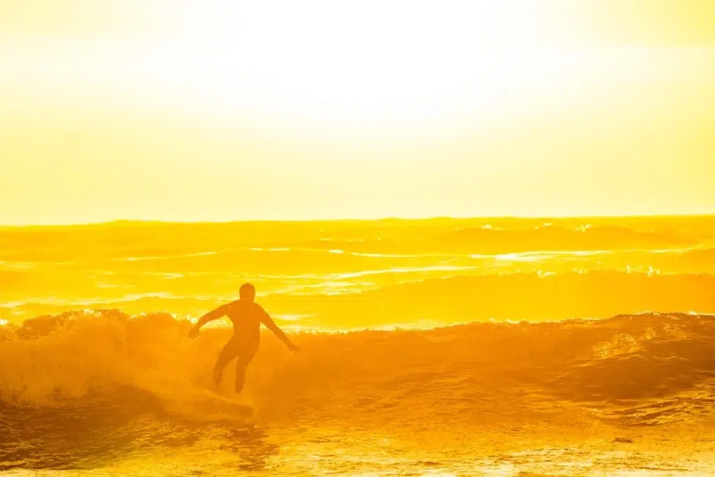 sunset surfing dopamine moroccan surf spirit